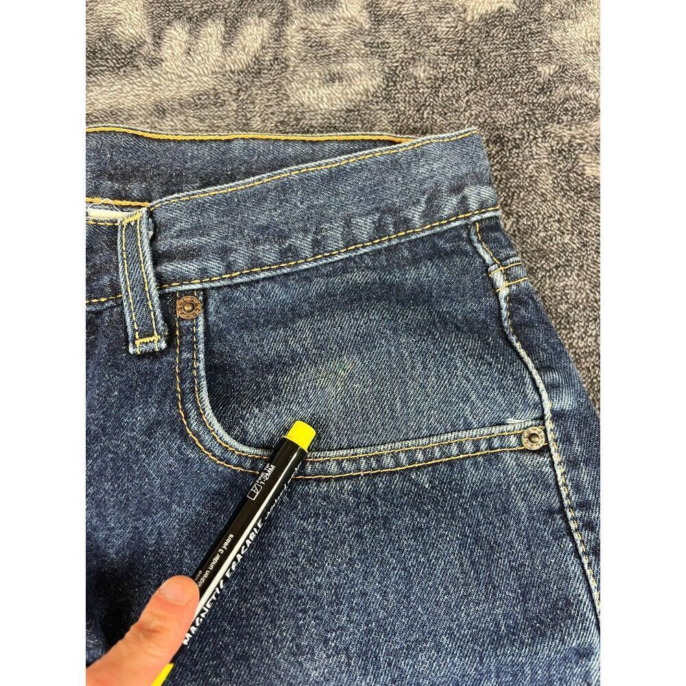 SOLD Vtg 90's Levi's 569 Large Straight Baggy Fit Blue Denim Jeans Men's 33X32 - Picture 10 of 15